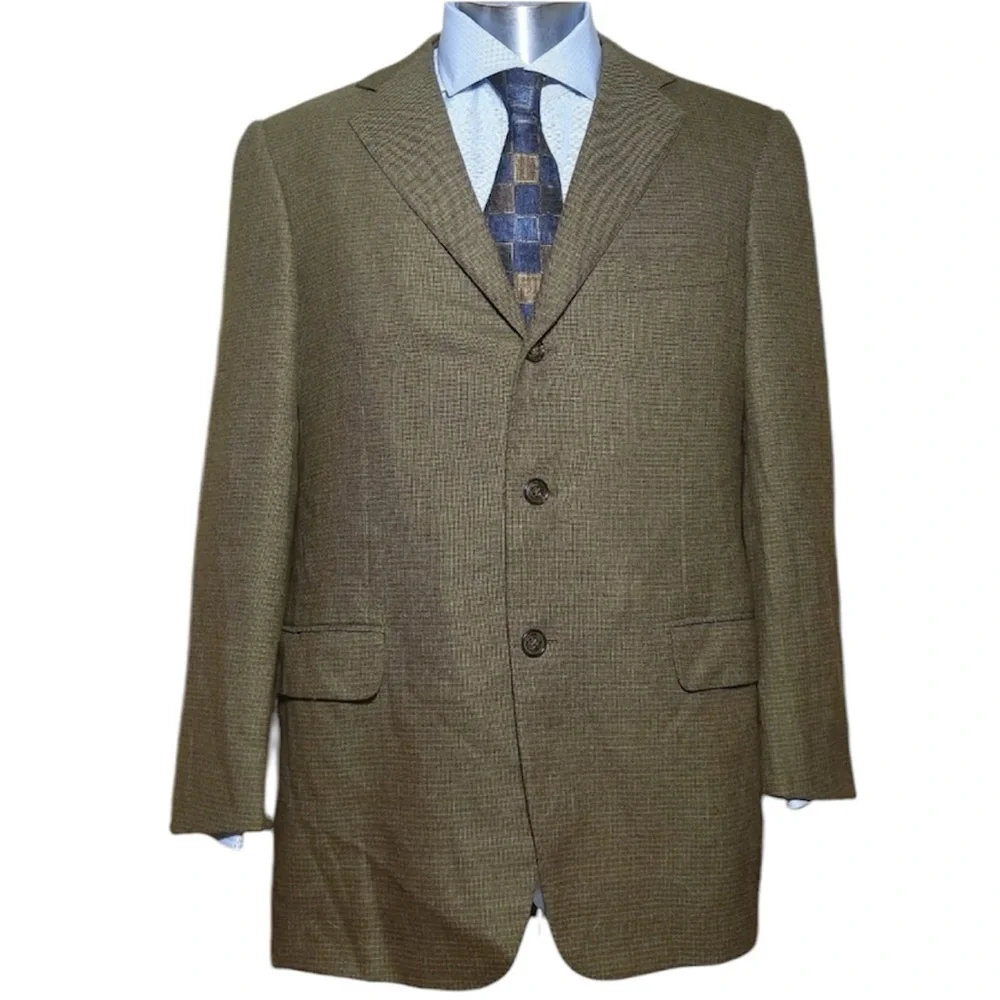Ermenegildo Zegna Green Wool Sport Coat 45R